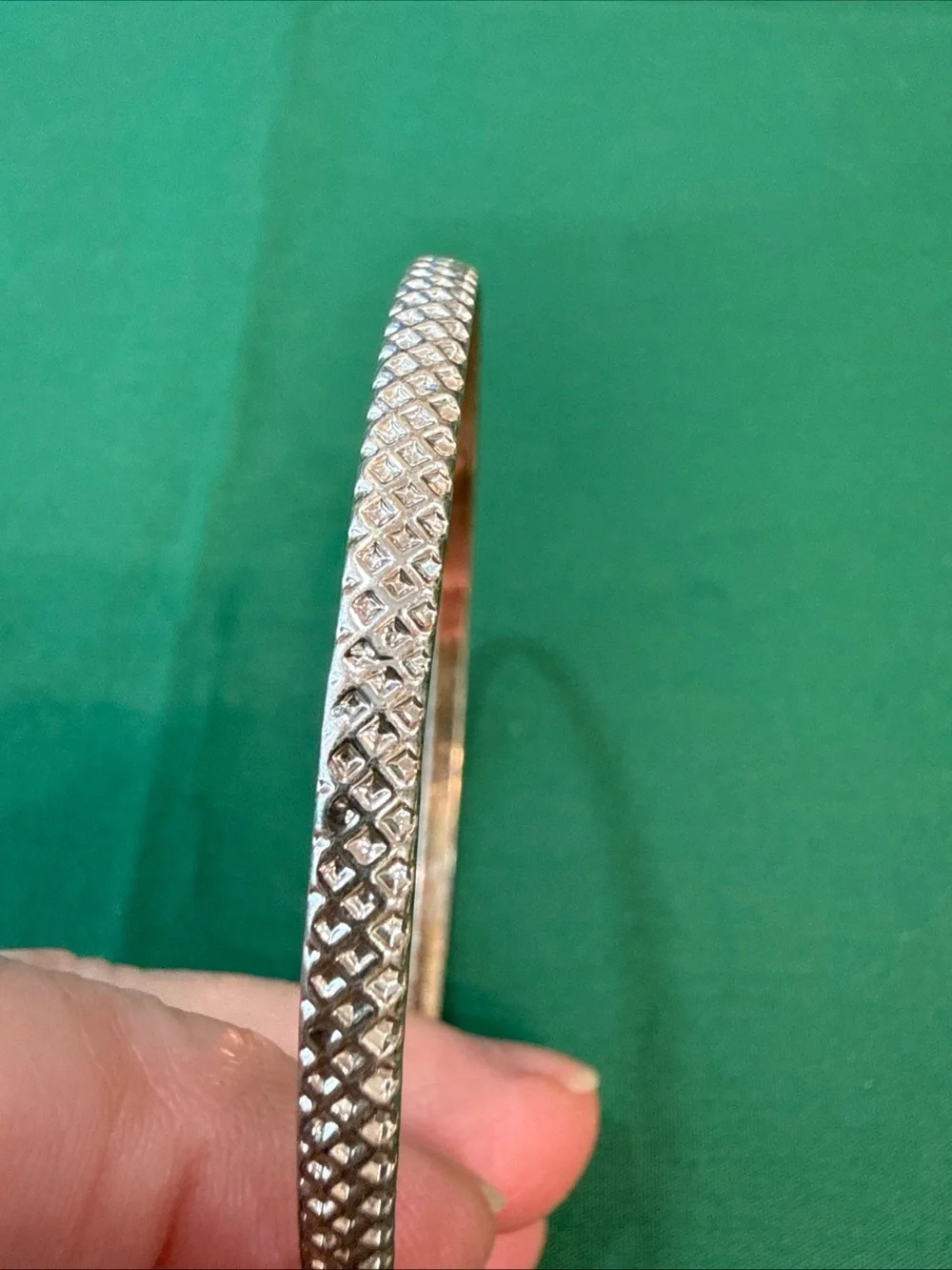 Mixed Metal Textured Bangle Bracelet Set - Women